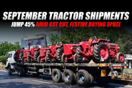September Tractor Shipments Jump 45% Amid GST Cut, Festive Buying Spree